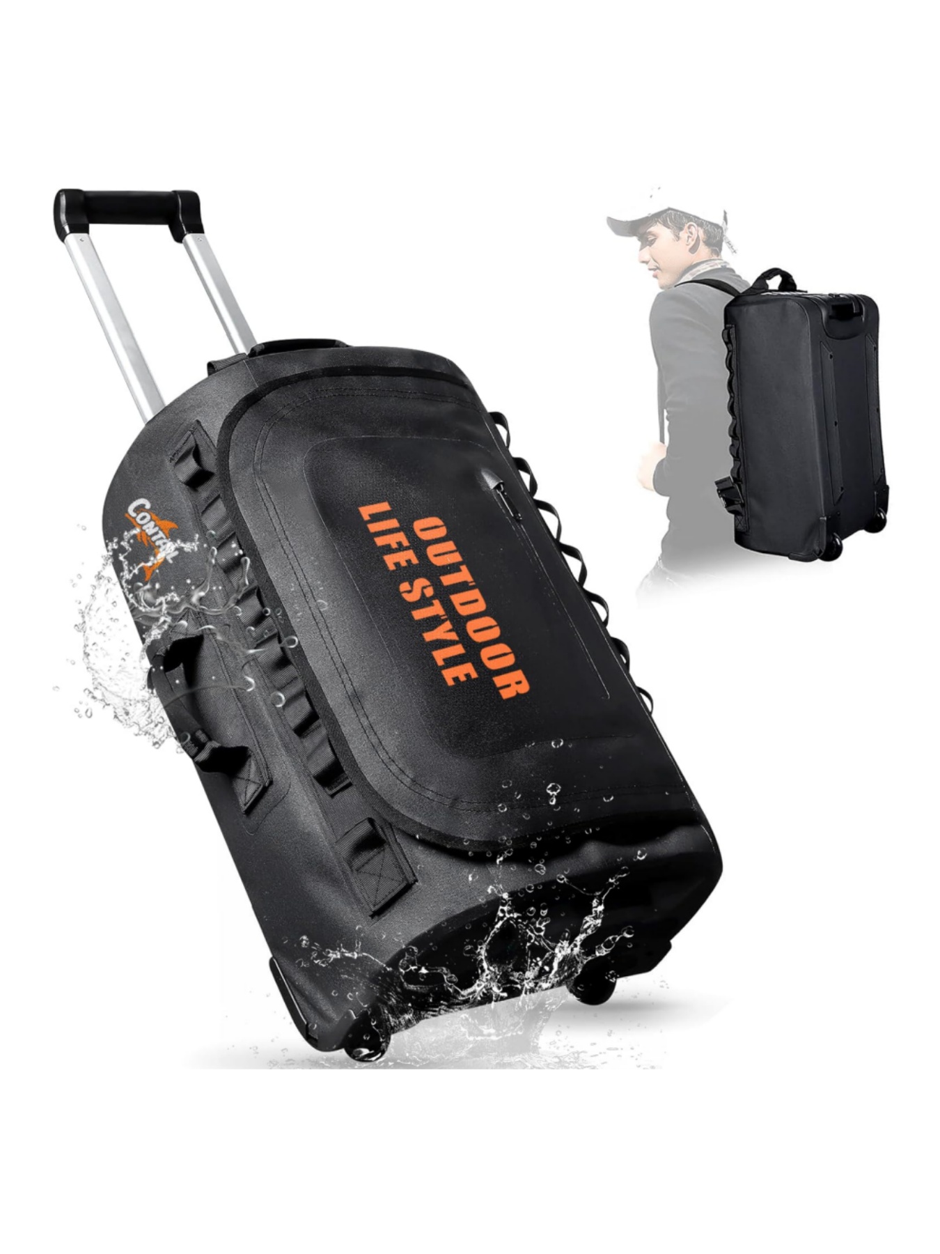 Snorkeling Gear - 48/95 Liter Wheeled Diving Bag, Wheeled