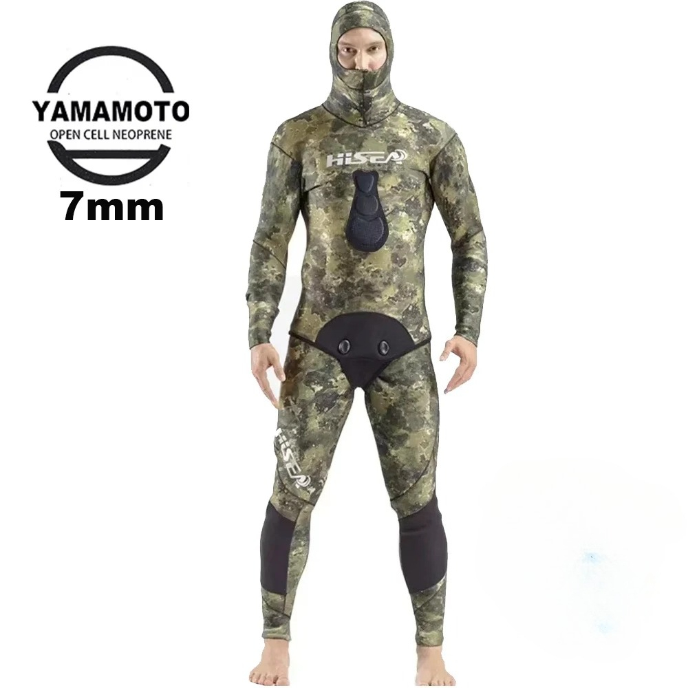Wetsuit Men - Men's Camouflage Open Cell Wetsuit 7mm