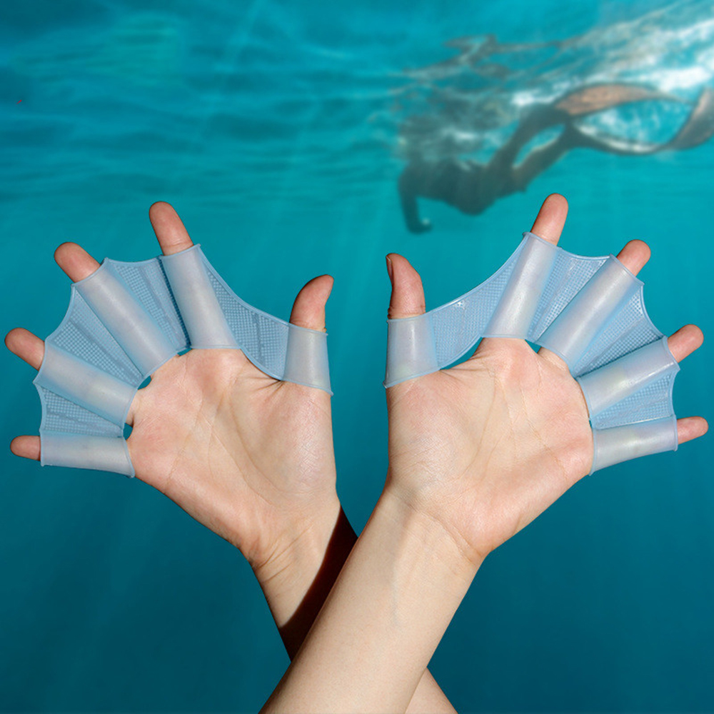 Swim Fins - Silicone Swim Fins Hand Paddles Set