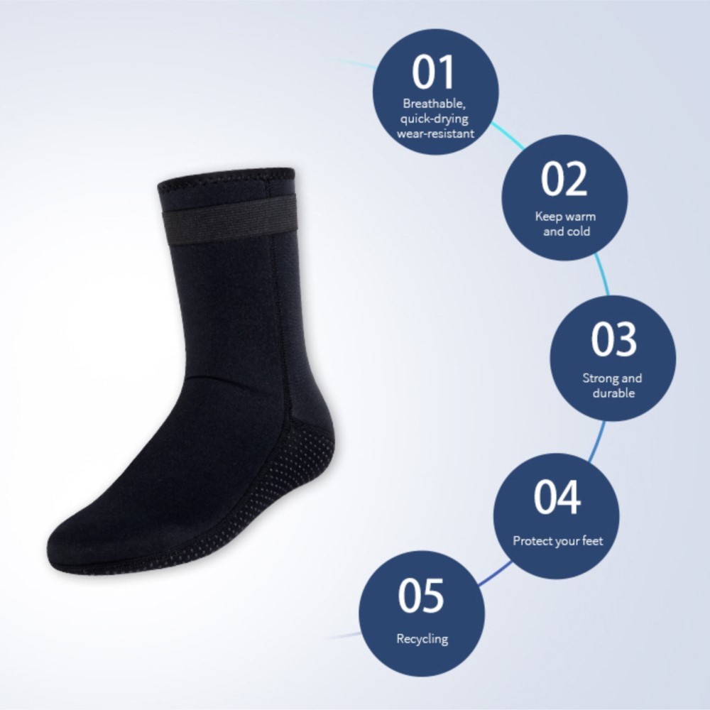Neoprene Socks 3mm 5mm Wetsuit - Flippers Swimming 评论和价格