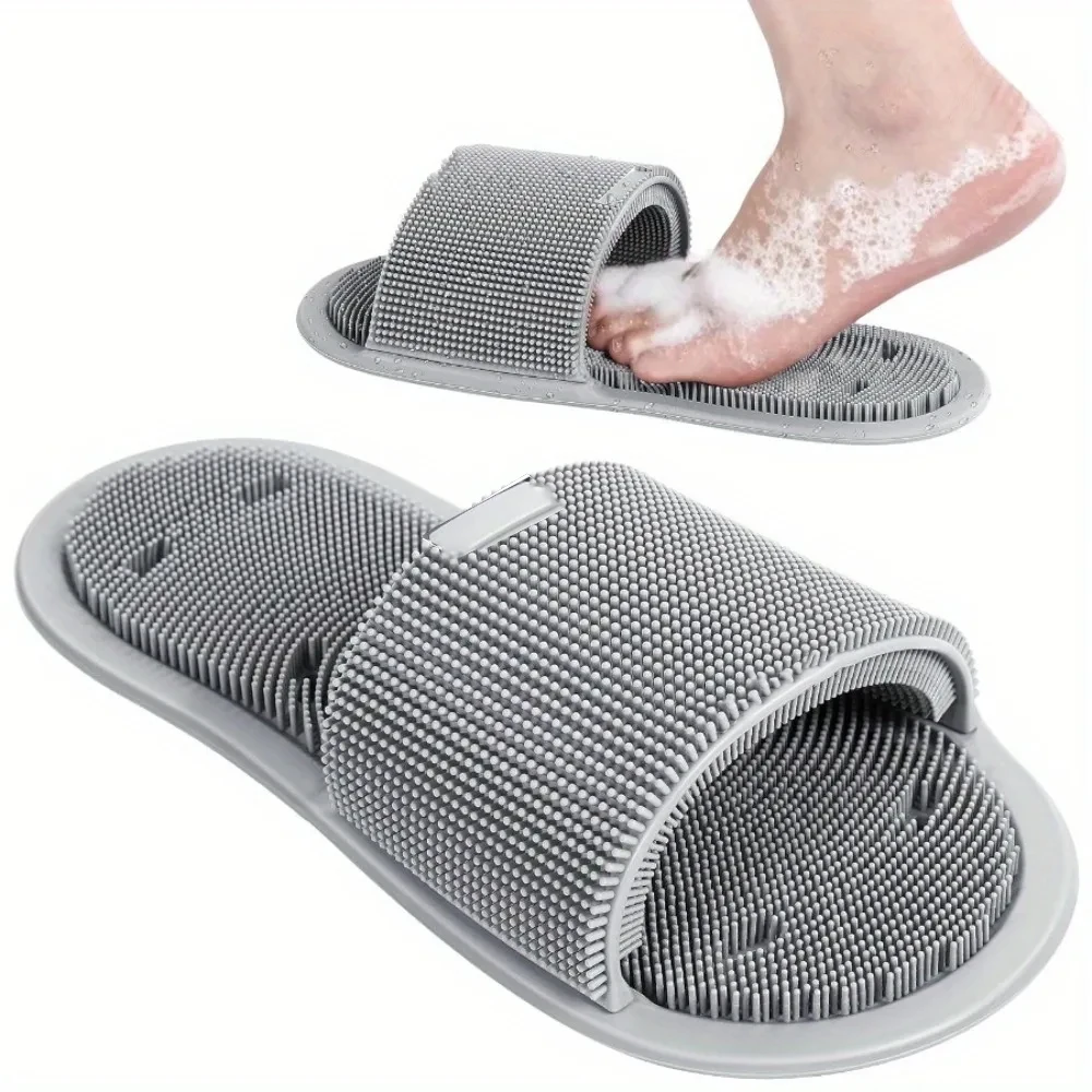 Silicone Shower Foot Scrubber  - Flippers Swimming 评论和价格
