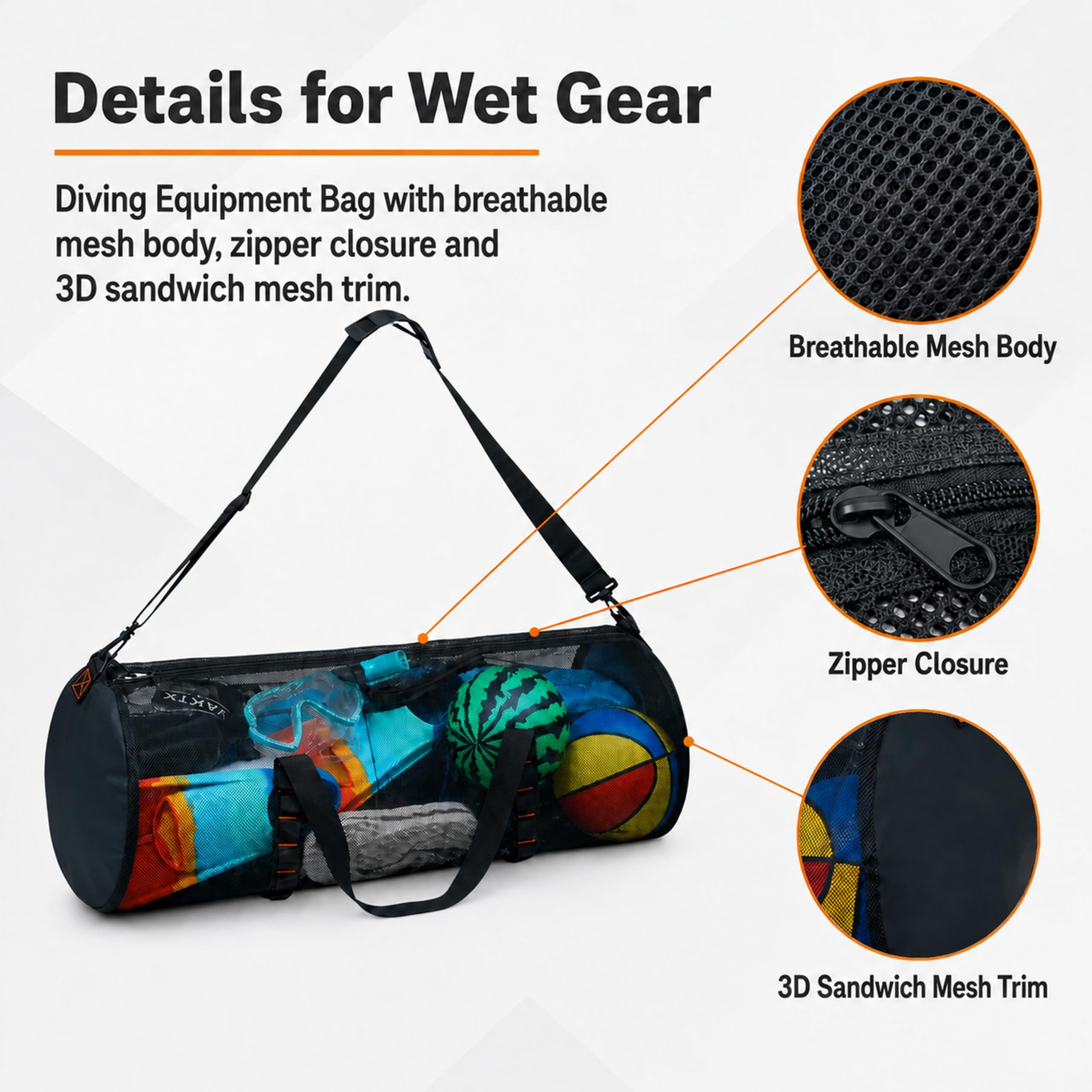113L & 43L Mesh Scuba Travel D - Snorkeling Gear 评论和价格