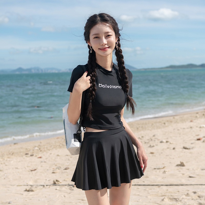 Women's 2-Piece Crop Top Rash  - Rash Guard 评论和价格