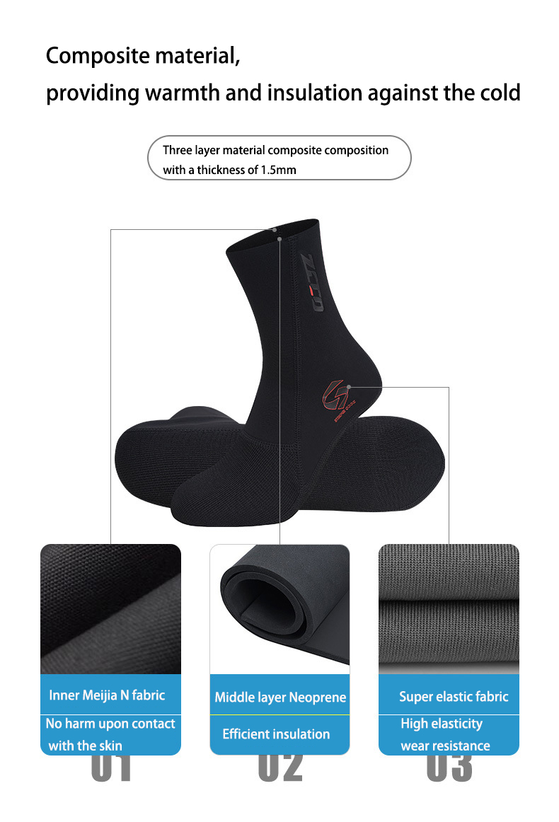 1.5mm Neoprene Diving Socks No - Wetsuit Men 评论和价格